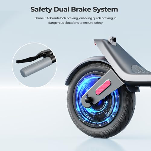 Image of MEGAWHEELS Electric Scooter,Electric Scooter Adults Teens,10in Pneumatic Tires,350 /500 /600W Motor,19 /31 Miles Range,15.5mph E Scooter with Smart APP Control for Commuting, Outdoor, Short Travel Gift