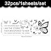 OUFEI Wall Decals Peel and Stick Black Butterfly Letters Stickers for Baby Kids Nursery Girls Bedroom Living Room Decoration #1