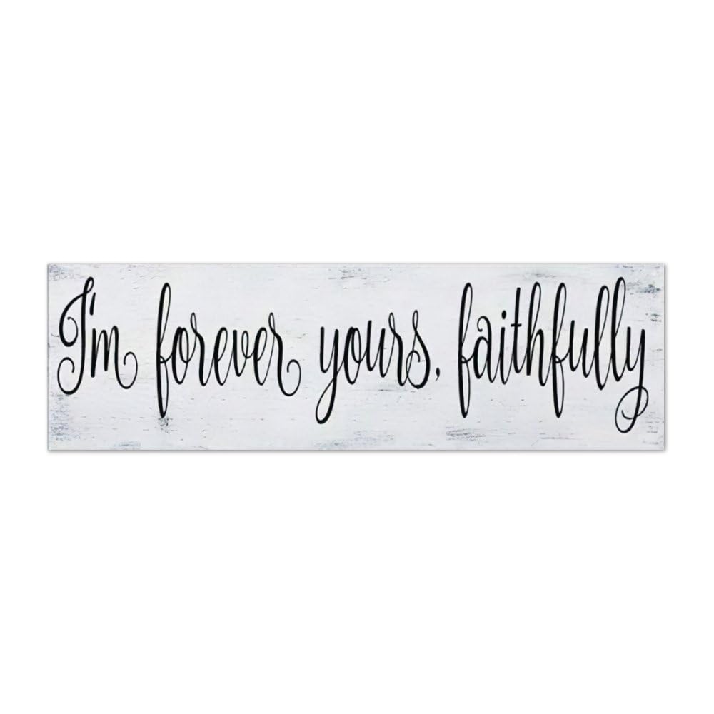 Autocollant Mural Vinyle Avec Paroles "I'm Forever Yours Faithfully" - Art Déco T53 - Neuf