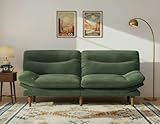 66″Futon Sofa Bed,3-in-1 Futon Couch w/Adjustable Backrest & Armrests, Convertible Sleeper Sofa Bed, Small Folding Sleeper Recliner w/Removable Cushion for Apartment, Living Room,Office (66in,Green)