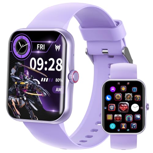 Transformers Fitness Tracker Smartwatch, Kids Smartwatch IP68, Purple - image 1