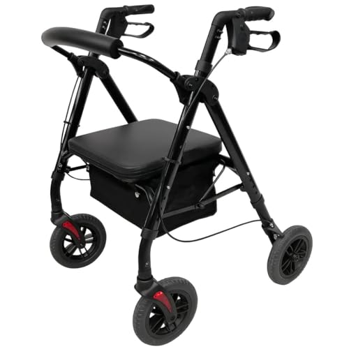 LivingSURETM Freedom 4-Wheel Rollator XL, Black