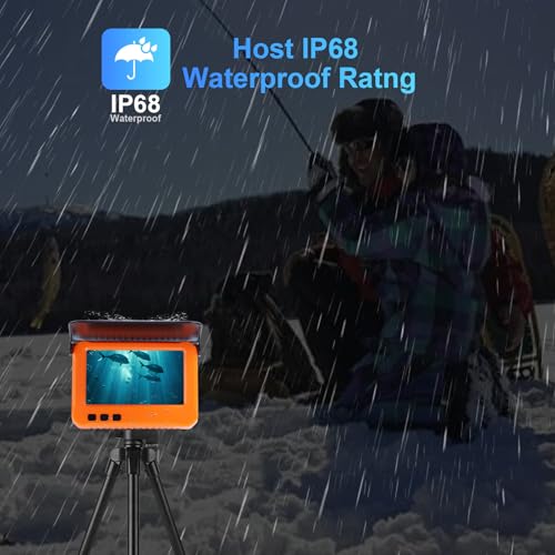 Fish Finder Camera Real Time Underwater Fishing Camera 65ft Cable for Rod,4.3" HD LCD Monitor&IR LED Night Vision Wide Angle Lens Line Camera for Kayak Lake Boat Ice Fishing Portable Fish Finder — view 6