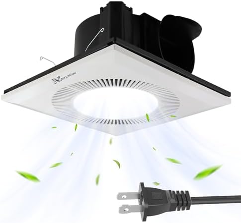Amazon.com: Mmucco Bathroom Exhaust Fan with Light,144 CFM 1.0 Sones ...