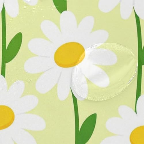 Rideau de douche chic à oeillets fleurs blanches textile haut de gamme - 5