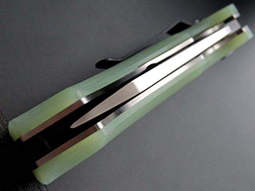 Eafengrow Snake Head G10 Folding Camping Knives Use 9Cr Steel And Hardness 59Hrc Ball Bearing Knives Outdoor Tool (Jade) #TOP6