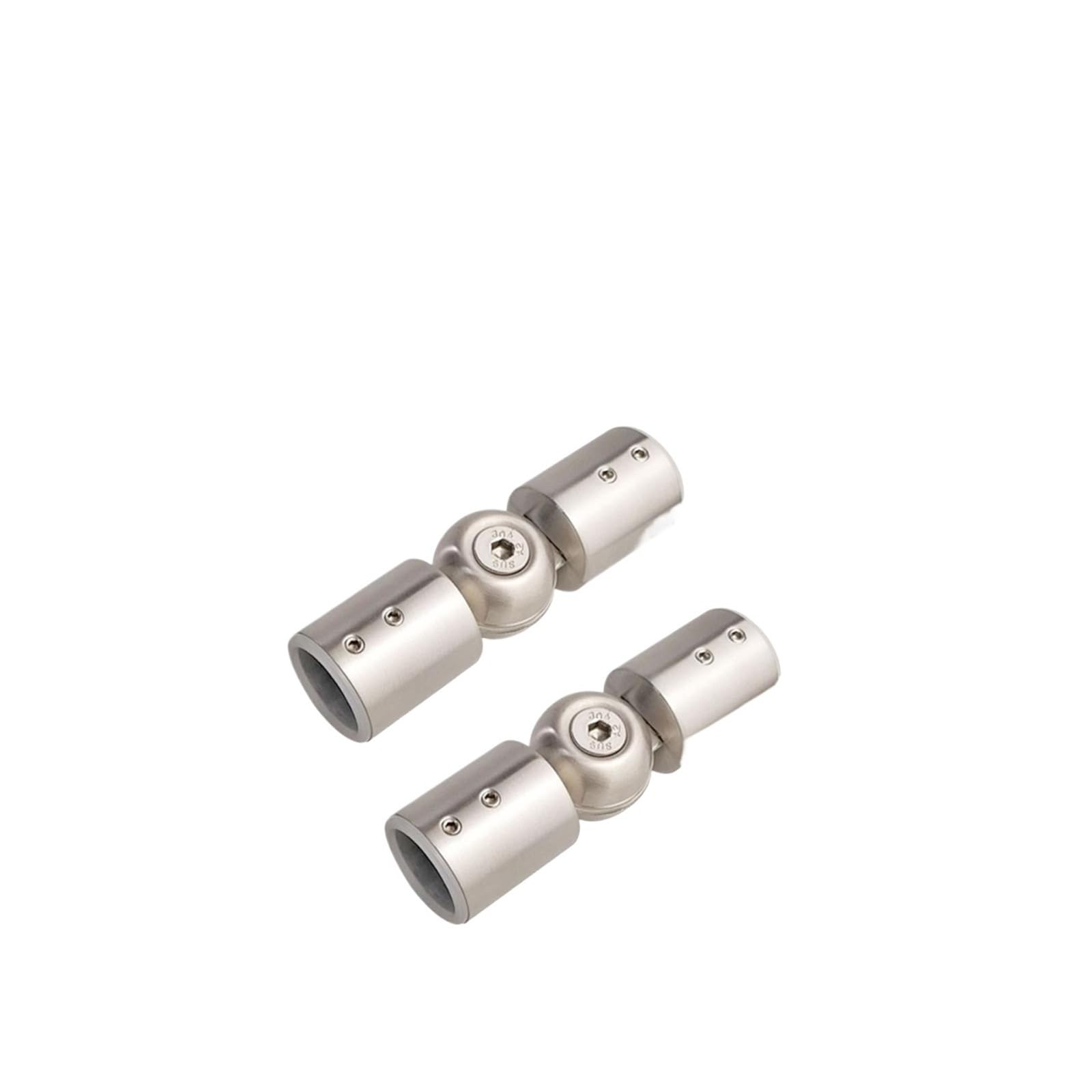 Corner Curtain Rod Connectors 2 Pieces Rod Connector for Bay Window Blinds Shower Room Elbow(25mm brushed)