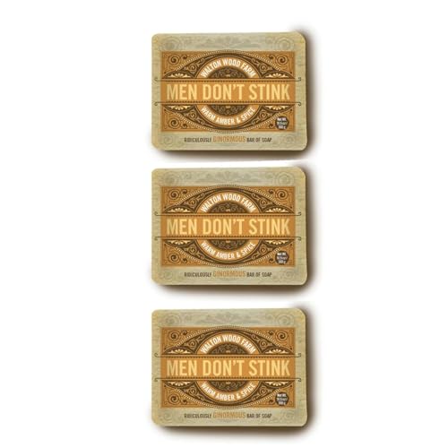 Walton Wood Farm Men Don't Stink Bar Soap, Warm Amber & Spice