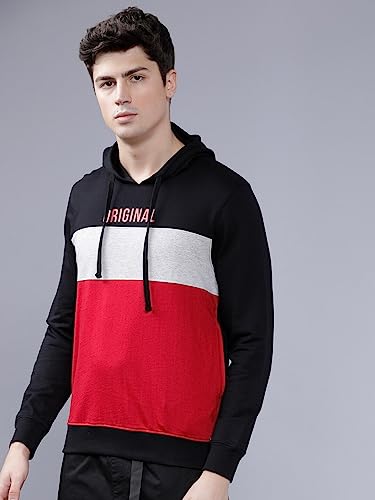 Image of Hooded Sweatshirts Long Sleeves Slim Fit Red Large