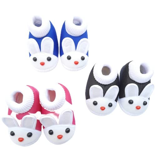 LMN CHILD CARE New Born Baby Fancy Socks Cum Shoes (Booties) - Unisex (Baby Boy & Baby Girl) - Set of 3 Pairs (multicolor) (B09TWMBNZW) Amazon Price History, Amazon Price Tracker