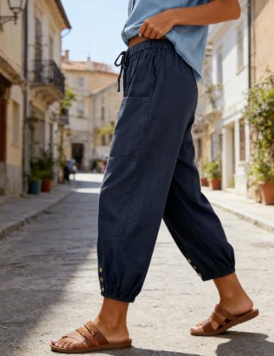 Image of Bozanly Women Casual Harem Pant Boho Loose Yoga Capris Trousers 2026