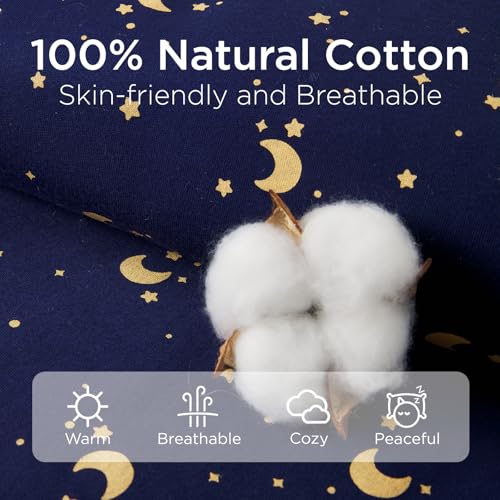 Image of Duomiaomiao 2.5 TOG Toddler Sleep Bag 3-4T 100% Cotton Winter Side Open Zipper Baby Sleep Sack with Feet, Warm Toddler Wearable Blanket