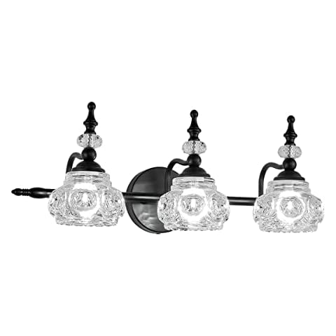 ZILANL Vintage Black Bathroom Light Fixture Cover