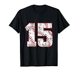 Vintage Baseball 15 Jersey Number T-Shirt