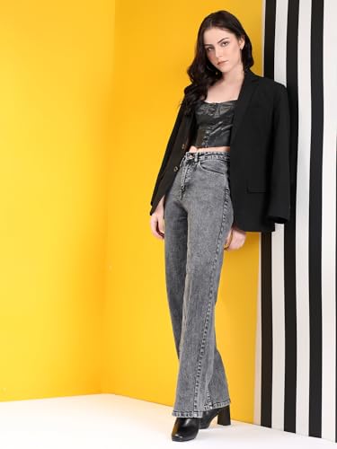 Image of KOTTY Women High Rise Straight Jeans