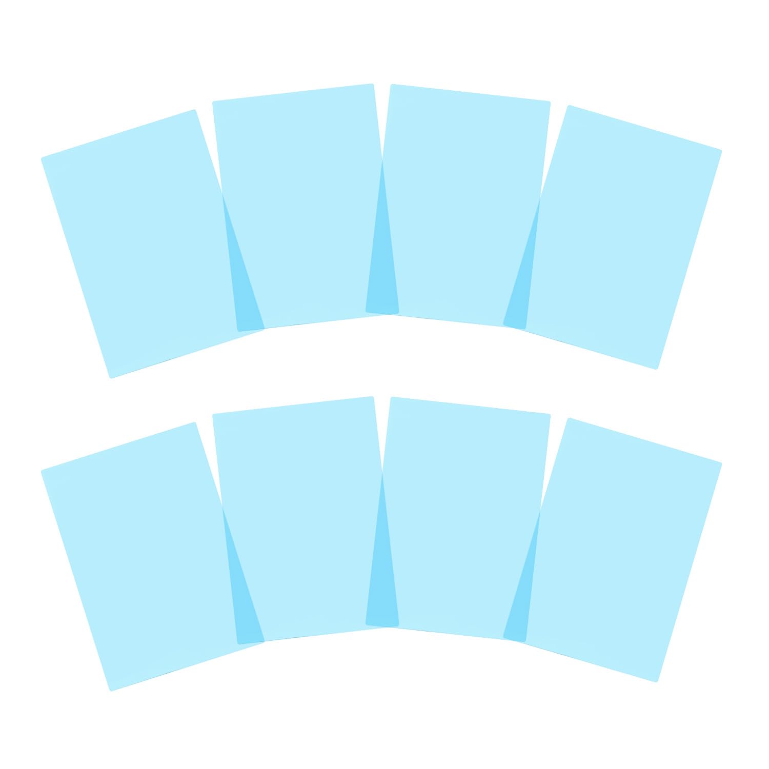 Pack of 16 A5 Plain Blue Dyslexia Overlay Reading Sheets β PET Material, Rounded Corners