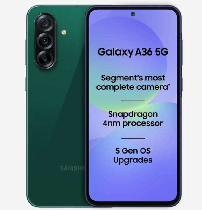 Image of Samsung A36 5G (Dark Green, 128 GB) (8 GB RAM)