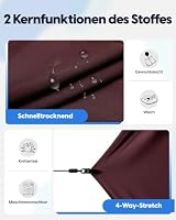 maamgic 2 in 1 Badehose für Herren mit Kompression Innenhose | 7" Schnelltrocknend Badeshorts Männer 4 Way Stretch Boardshorts mit Reißverschlusstasche Verstellbar Tunnelzug,S,Weinrot Dunkelgrün – Ansicht 5