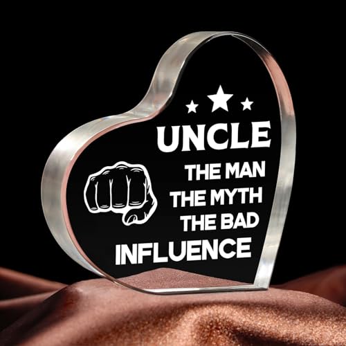 Uncle Gifts fpr Christmas - Personalized Engraved Acrylic Plaque Keepsake - Gifts for Uncle from Niece or Nephew on Birthday, Christmas, Fathers Day