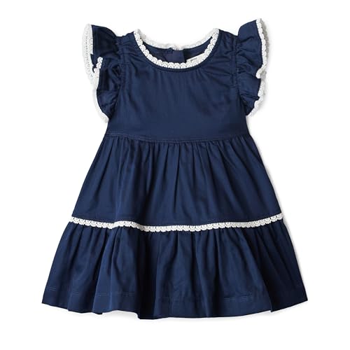 Amazon Essentials X Sofia Grainge Girls Baby Girls and Toddlers Woven Casual Dress Navy 3T