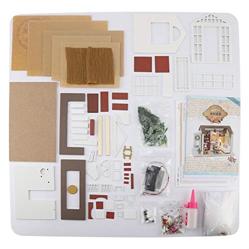 EVTSCAN Dollhouse DIY Miniature Room Kit-Hand-Made Green House-Home Decoration-Miniature Model to Build-Christmas Birthday Gifts for Boys Girls Women Friends (Good Time)