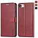iPhone 8 Case, iPhone 7 Wallet Case, TUCCH Premium PU Leather Flip Folio Wallet Case with Card Slot, Stand Holder, Magnetic Closure [TPU Shockproof Interior Protective Case] Compatible iPhone 7/8, Red