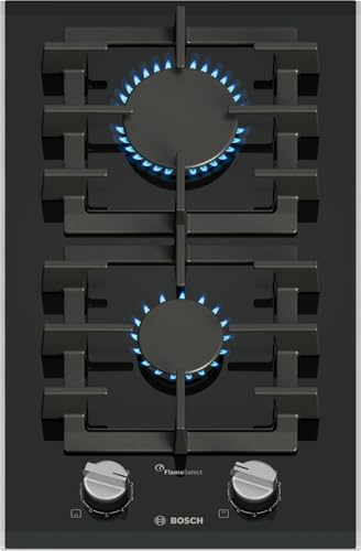 Serie 8, Domino-Kochfeld, Gas, 30 cm, Glaskeramik, Schwarz, PRB3A6I40