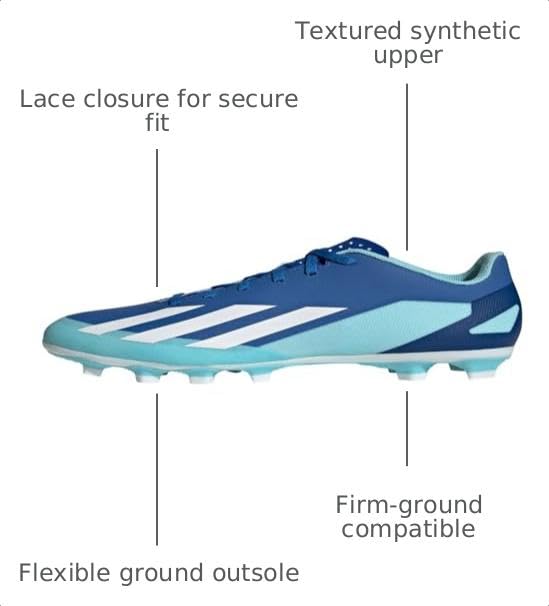 adidas Unisex-Adult X Crazylight.4 Flexible Ground Bright Royal/White/Solar Red 13 by adidas - Used condition - Image 2