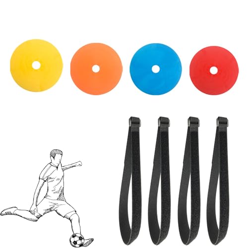Generic 4 PCS Shooting Goal Target Discs, Soccer Training Goal Discs with Adjustable Rope, Improve Hit Rate Agility, Football Practice Equipment, Gifts for Kids and Adults, red, yellow, orange, blue