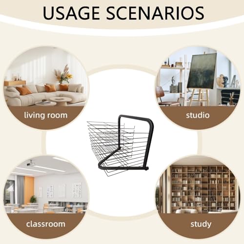 Estante para secar materiales de Arte, soporte para secar Papel de 10 niveles, estante de almacenamiento de materiales de Arte, soporte para dibujo para escuelas, preescolares, hogares y aulas.
