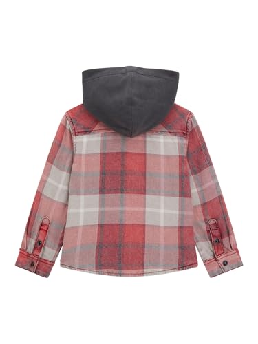 GUESS Boys' Yarn Dye Long Sleeve Flannel Shirt2