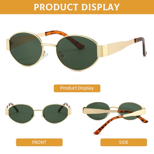 Image of PROBEROSSunglasses for Women- Fashion Retro Sunglasses, Anti-glare Tinted Lens, Round Metal Frame Sunglasses, with PU Sunglasses Case, Microfiber Lens Cloth, Screwdrive, Soft Pouch