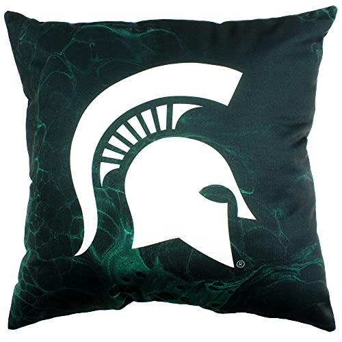 Image of Michigan State Spartans 2 Sided Color Swept Decorative Pillow, 16 inch, Made in The USA