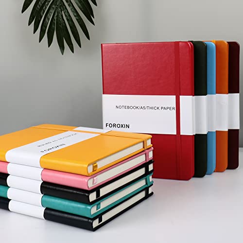 Carnet de notes en cuir rigide jaune, papier 80g de haute qualité