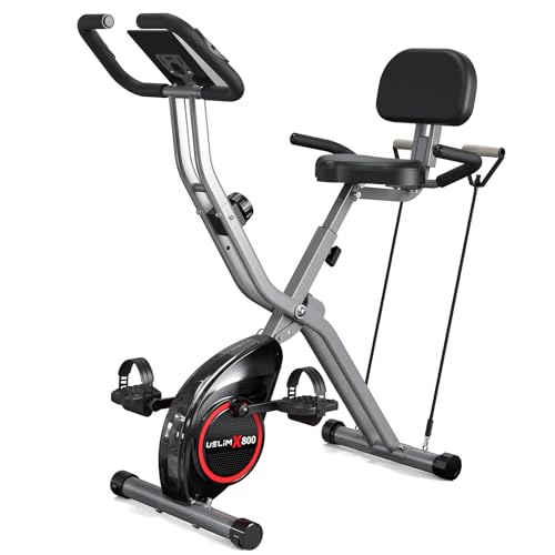 Portable Exercise Bike, Lightweight Stationary Bikes for Home Workout, Foldable