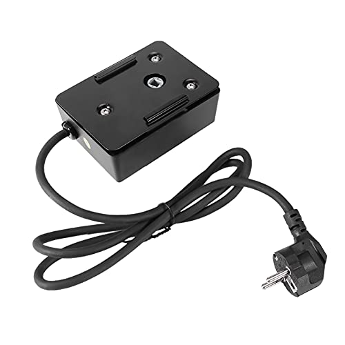 Motor de parrilla de barbacoa eléctrica, herramienta de barbacoa rotativa de motor de parrilla de asador hecha de metal negro 12,3 x 9 x 7 cm para picnics y parrilladas al aire