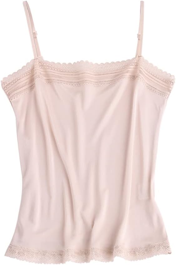 2Pack Women Pure Silk Knitted Soft Sexy Camisole Tank Top Summer Sleeveless Sleep Wear - Image 6