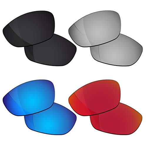 Verres polarisés pour lunettes Oakley Monster Dog bloquant les reflets avec l'Argent GT