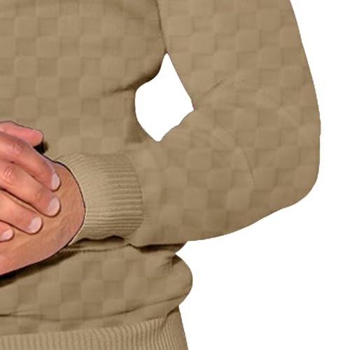 Men's Spring Jacquard Checkered Sweater Male Round Neck Pullover Sweater Cable Knit Long-Sleeve Sweaters for Men4