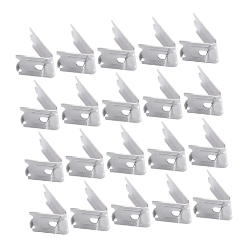 ROMISBABA 20 Piezas Clips Soporte Estante Acero Inoxidable para Frigorífico Congelador Repuesto Duradero Fácil Instalación Uso Comercial