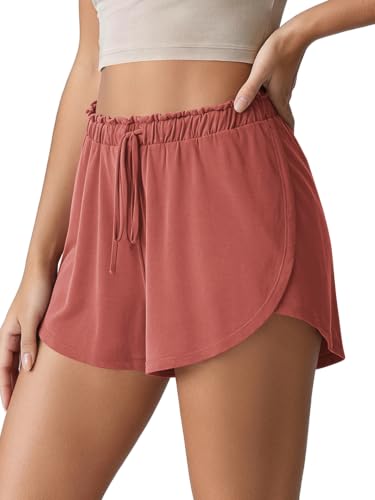 Image of ODODOS Modal Soft Lounge Shorts for Women Drawstring High Waist Casual Sleepwear Lightweight Cozy Pajama Bottom