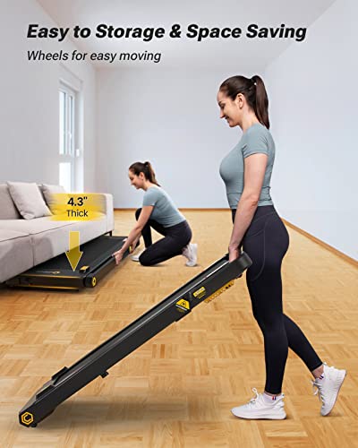 Urevo Treadmill With Desk, 3 In 1 Foldable Treadmill With Removable Desk, Install Free Under Desk Treadmill, 3Hp Powerful Desk Treadmill For Office With Remote, Folding Treadmill In 2S Folding #TOP7