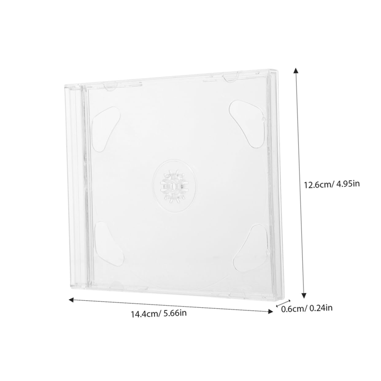 TOPPERFUN 4Pcs Disc Storage Organizer Transparent CD Dvd Case Holder for Easy Access and Protection for Home and Office Use and Design Keeps Your Collection