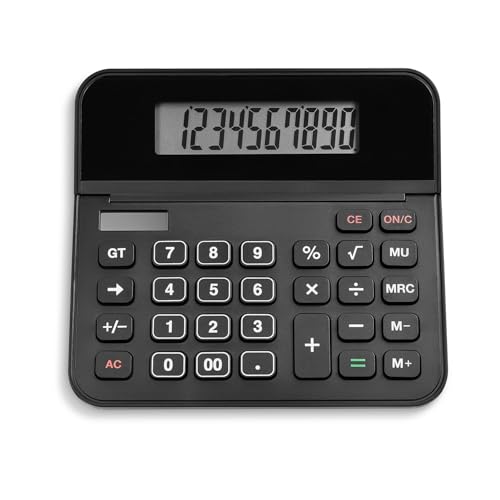 Staples 10-Digit Desktop Calculator, Solar/Battery, Large LCD Display, Basic Financial Functions, Compact Office Desk Calculator