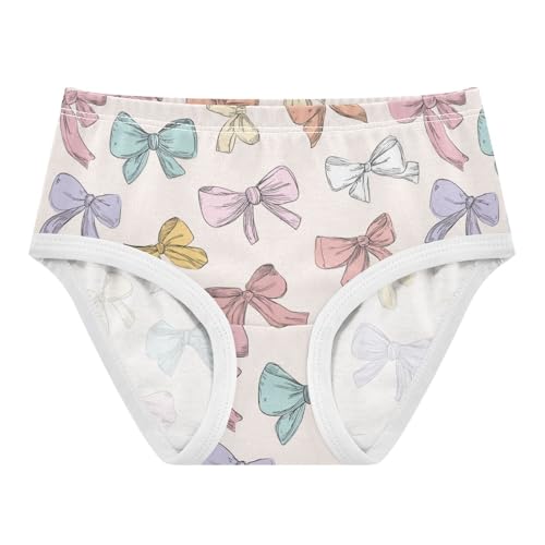 Wusikd Bows Ribbons Girls' Underwear Cotton Girls Briefs Soft Toddler Underwear 2T