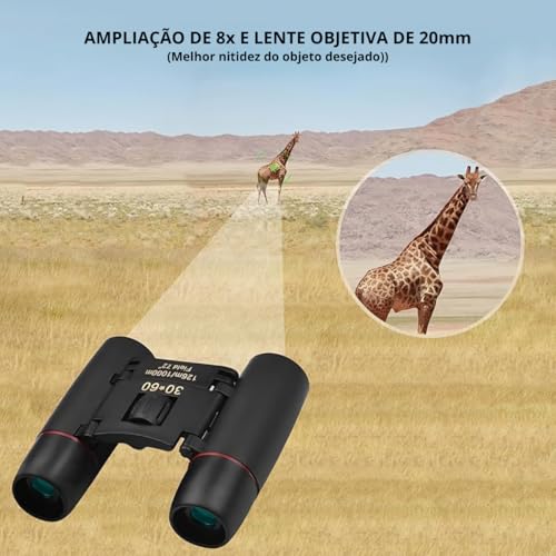 Binóculo Portátil Zoom 30x60 Profissional Super Potente Tatico Profissional A Prova D'água Trilha S