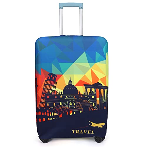 2 pcs Clear PVC Suitcase Cover Clear Waterproof Scratchproof PVC Luggage Cover Suitcase Protector Cover Travel Luggage Trolley Case Cover, Clear, 1PCS-A, Suitcase
