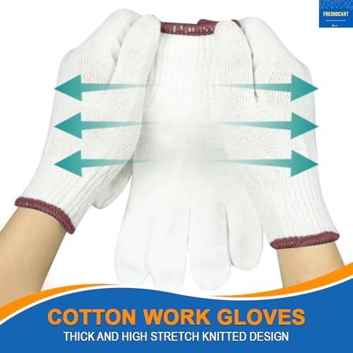 Image of FreshDcart Blade-Resistant Hand Gloves with Cut Proof Safety, Anti Cut Resistant Glove for Chopping Food Vegetables and Kitchen use (White 1 Pair)