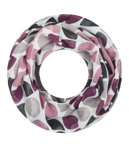 Majea Loop Schal Damen Schlauchschal - viele Farben - modischer Loopschal - Halstücher, Weinrot 6, 180 x 90