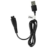 vhbw Ladekabel kompatibel mit Panasonic ES-RF41, ES-RT30, ES-RT31, ES-RT33, ES-RT37, ES-RT37-s Rasierer - Netzkabel, 120 cm